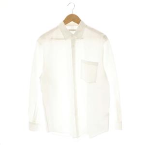 カリビアーナミルズ ポプリン レギュラーカラーシャツ M ホワイト /ES OS