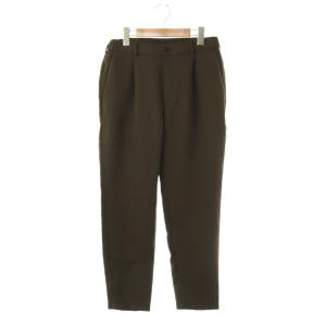 トリクシオン 1プリーツ テーパード パンツ スラックス M カーキ /AT OS SH