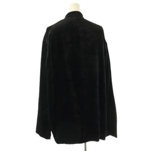 COMOLI シルク別珍 スタンドカラージャケット ベロア 3 ブラック