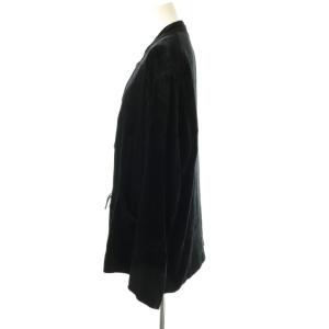 COMOLI シルク別珍 スタンドカラージャケット ベロア 3 ブラック
