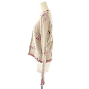 Mame Kurogouchi Floral Jacquard Knitted Top ニット セーター プルオーバー 2 スモークピンク