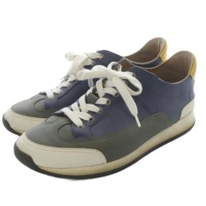 HERMES トレイルスニーカー 41 カーキ ネイビー