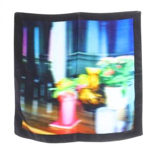 ネオンデザインスカーフ Beauty ブラック マルチカラー