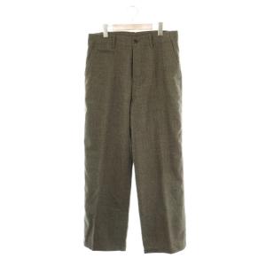24AW WOOL NOUVEAU PANTALONチェック柄ウールパンツ ストレート スラックス L