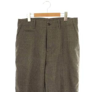 EDIFICE 24AW WOOL NOUVEAU PANTALONチェック柄ウールパンツ ストレート スラックス L