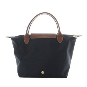 Longchamp ルプリアージュ トートバッグ ミニ ハンド レザー 本革 黒 ブラック ブラウン /RI OS