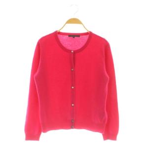 カシミアカーディガン ニット 長袖 クルーネック 38 ピンク /MY OS