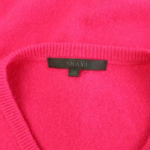 ANAYI カシミアカーディガン ニット 長袖 クルーネック 38 ピンク /MY OS