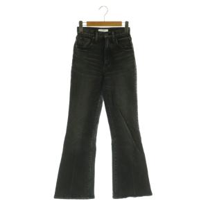 MVS BLACK FLARE フレアデニムパンツ ジーンズ ストレッチ ハイウエスト 23 ブラック