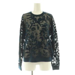 Ameri VINTAGE DEVORER FLOWER SHEER セットアップ上下 ニット セーター 長袖 ロングスカート F