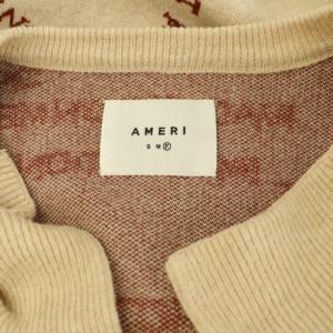 Ameri VINTAGE CHAPLIN MESSAGE LOGO KNIT ニット セーター 長袖 F ベージュ /MY OS