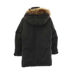 BLACK LABEL CRESTBRIDGE ファーダウンジャケット アウター ジップアップ フード L ダークグレー /DO OS