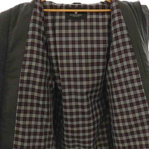 BLACK LABEL CRESTBRIDGE ファーダウンジャケット アウター ジップアップ フード L ダークグレー /DO OS