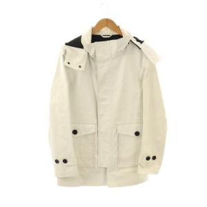 フーディコート L オフホワイト ブラック /DO OS