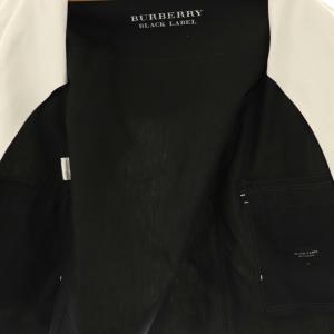 BURBERRY BLACK LABEL フーディコート L オフホワイト ブラック /DO OS