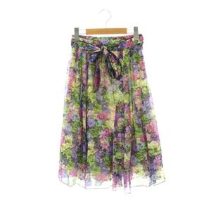 Nicolai Bergmann フラワーミディスカート フレアスカート ひざ丈 0 マルチカラー /DF