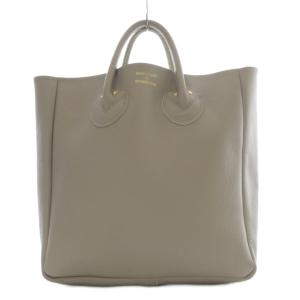 エンボスレザー トートバッグ M ハンドバッグ ベージュ /YO10