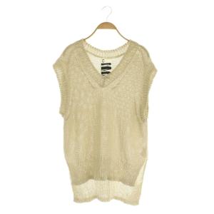 リネンフィラージニットベスト プルオーバー Vネック F ベージュ /MY OS
