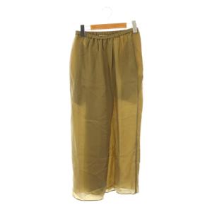 25SS SMOKY CUPRA TUCK SKIRT ロングスカート マキシ丈 36 カーキ /DF