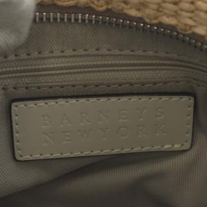 BARNEYS NEW YORK ショルダーバッグ ワンショルダー 斜め掛け ラフィア ミニスクエア ベージュ /YO10