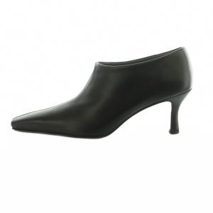 × オオガ OHGA 23AW ブーティー スクエアトゥ 24.5cm 黒 ブラック 1223562528-0