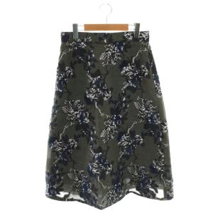 ジャガード Aラインスカート ロング 38 グレー マルチカラー 6234150 /DF OS