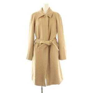 アンゴラウール混コート ステンカラーコート アウター 40 ベージュ /DF OS