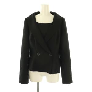 PETAL ジャケット ショールカラー ダブル 40 ブラック 39778 /DF OS