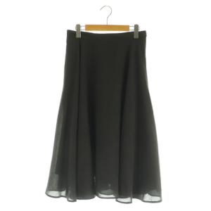 フレアスカート ロング ウール混 36 チャコールグレー /MY OS