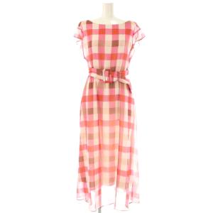 チェックギャザーワンピース 36 ピンク マルチカラー /ES OS