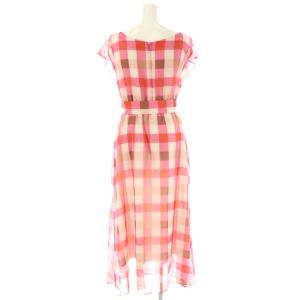 Diagram GRACE CONTINENTAL チェックギャザーワンピース 36 ピンク マルチカラー /ES OS