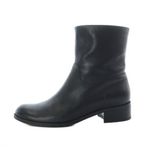 idea サイドジップブーツ ショート 23.5cm 黒 ブラック /RI OS