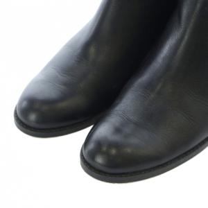 MHL. idea サイドジップブーツ ショート 23.5cm 黒 ブラック /RI OS