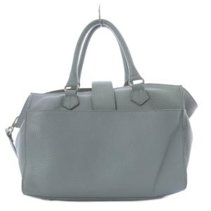 A.D.M.J. アールデコモチーフ付 2WAY ハンドバッグ ショルダーバッグ レザー ブルー /YO17