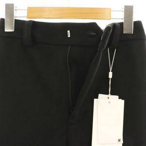 Ameri VINTAGE COMFY SLIM TAPERED PANTS スリムテーパードパンツ フェイクスエード S ブラック