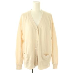 23SS アイスコットンVネックカーディガン 長袖 F アイボリー /AT OS