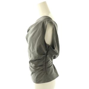 SNIDEL 25AW オフショルドレープブラウス ノースリーブ F グレー /AT OS