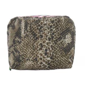 ミュベール ポーチ クラシックパイソン 茶色 ブラウン /SR