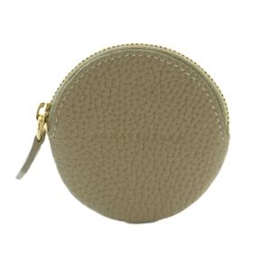 財布 ラウンドコインケース 小銭入れ シュリンクレザー グレージュ /MI OS