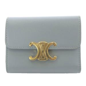 トリオンフ コンパクトウォレット ブルー 10I653