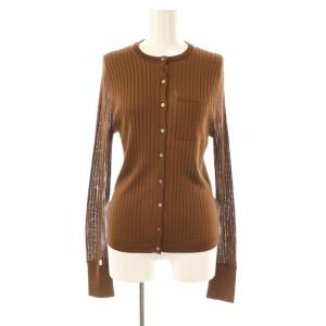 アセテートリブカーディガン F ブラウン /CX OS