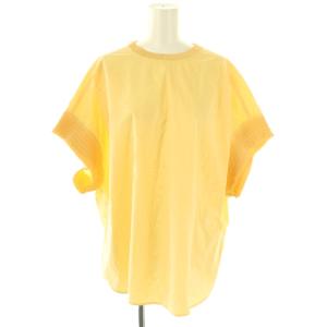 Shirring sleeve blouse ブラウス 半袖 イエロー /ES OS