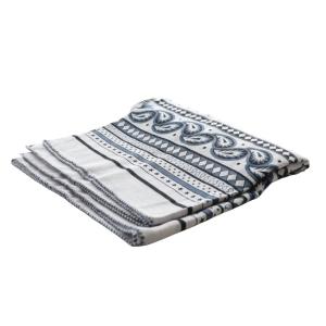 HERMES カレジェアン 四輪馬車の車輪 スカーフ カシミヤ グレー ブルー