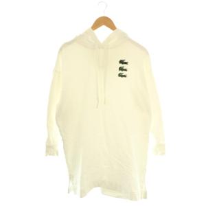 タイムラインクロックフーディードレス ワンピース フーディー スウェット 38 白 ホワイト 3連ワニロゴ