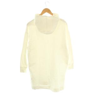 LACOSTE タイムラインクロックフーディードレス ワンピース フーディー スウェット 38 白 ホワイト 3連ワニロゴ