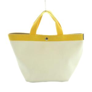 707GP リュクス舟型トートM ホワイト イエロー