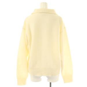 LACOSTE × スナイデル 24AW スキッパーニットプルオーバー セーター 長袖 36 アイボリー /NR OS