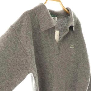 LACOSTE ×スナイデル 24AW スキッパーニットプルオーバー 36 グレー