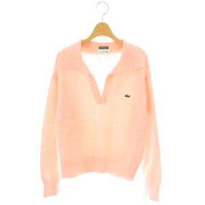 × スナイデル 24AW スキッパーニットプルオーバー セーター 長袖 36 ピンク /NR OS