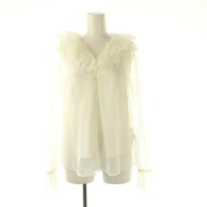 レースフリルブラウス 38 アイボリー /DO OS